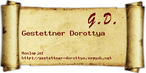 Gestettner Dorottya névjegykártya