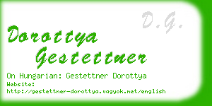 dorottya gestettner business card